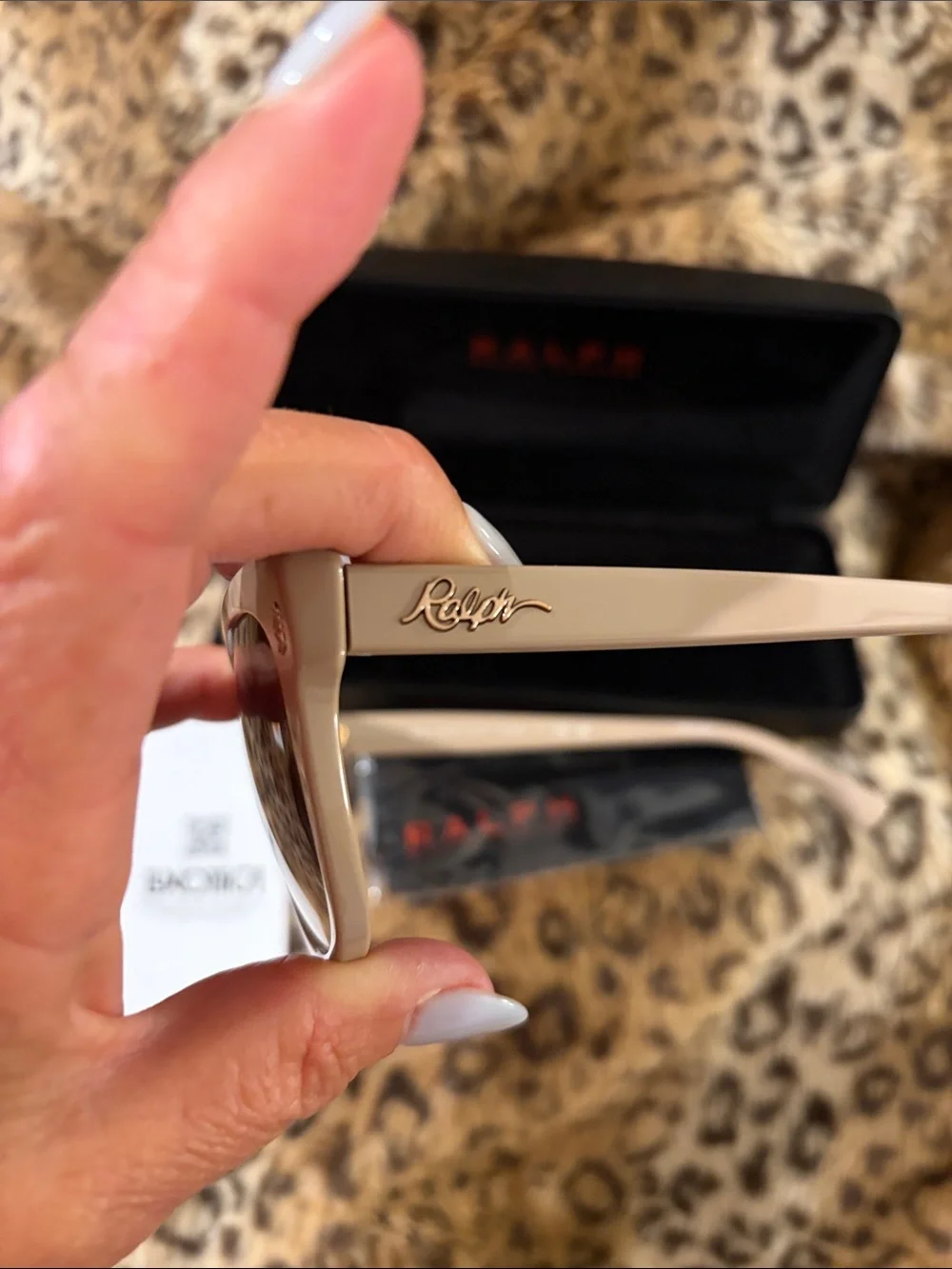 RALPH LAUREN cream colored sunglasses